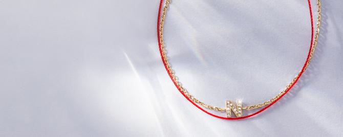 Gold and Diamond Jewelry Bracelets on Alphabet Motif - RedLine