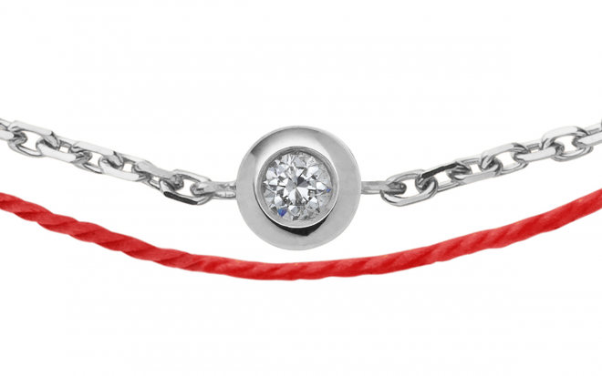 Redline Jewerly - Pure Duo - String Bracelet For Women with 0.10ct