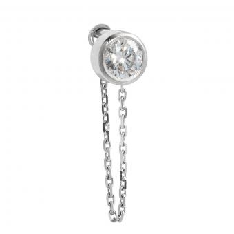 Pure white cheap gold earrings