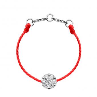 Everlyne Red Cord Friendship Bracelet in Red Illusion