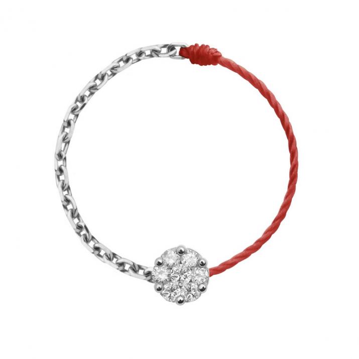 Everlyne Red Cord Friendship Bracelet in Red Illusion