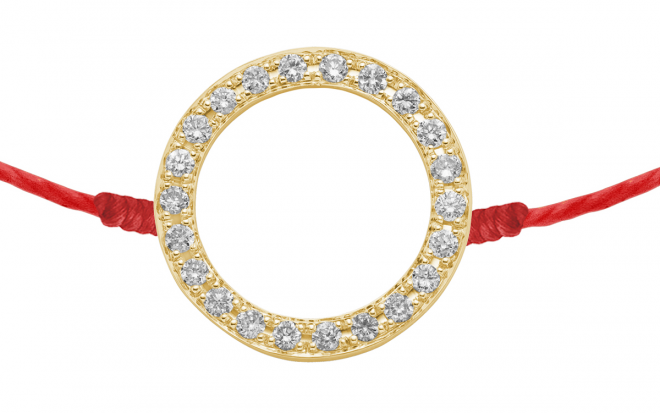 Redline jewelry - Mini Pure Rabbit thread bracelet white gold