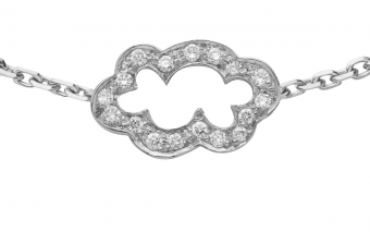Bracelet Child Nuage Child White Gold And Diamonds Redline Redline