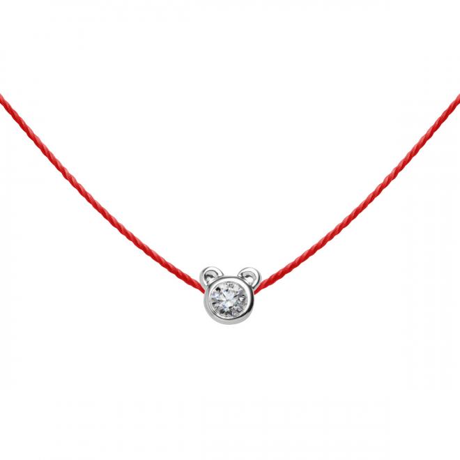 Redline Jewerly - Mayssa - String Ring with Rose in White Gold