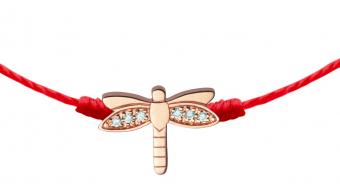 RedLine Paris - Thread bracelet set with a diamond-paved