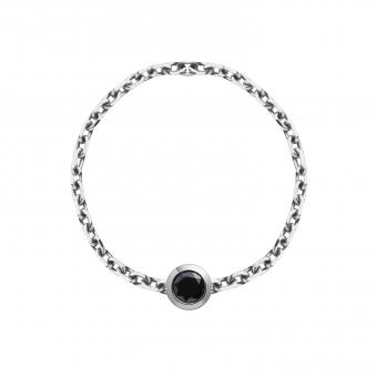 Bracelet Women red thread and black diamond chain Kcolor
