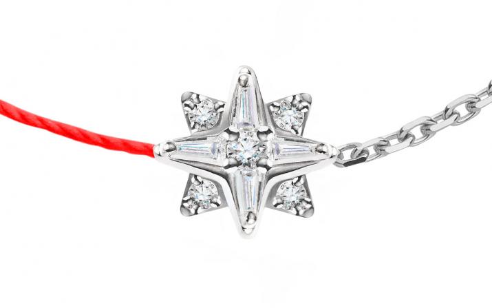 redLine ダイヤモンドチャーム ブレスレット Jewel diamond on red thread woman Romantic - RedLine - Redline
