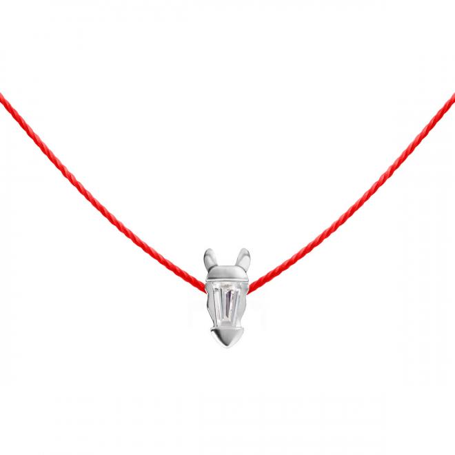 Redline Jewerly - Peace - String Necklace For Women in White Gold