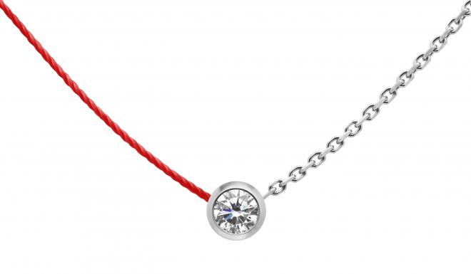 Redline Jewerly - Pure - String-Chain Necklace with 0.10ct Round