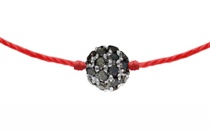Diamond Bracelet Women red thread ball on Pompon - RedLine - Redline
