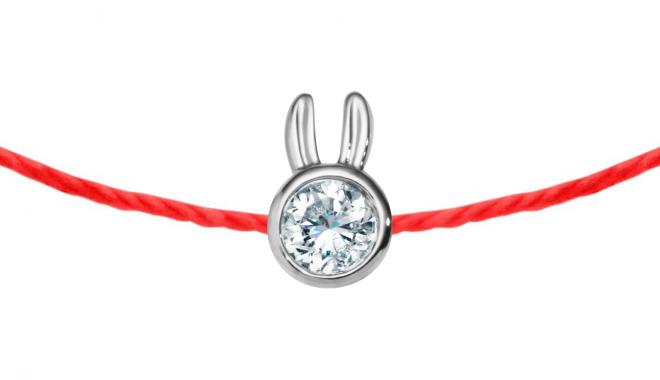 【美品】redline MINI PURE RABBIT 18K RG 17.5 lapin-diamant-redline-chaine-