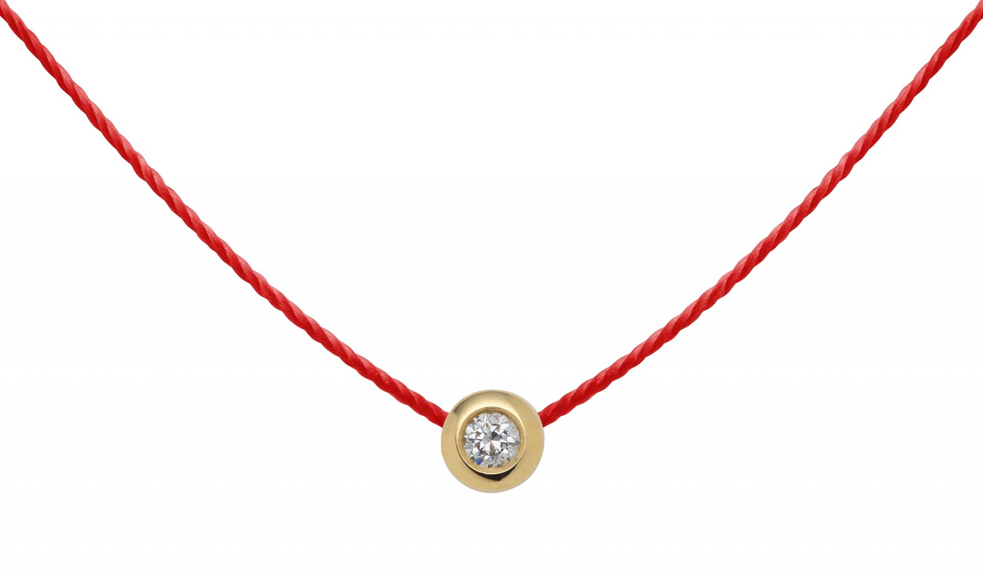 Redline Jewerly - Mini Pure - String Necklace For Women with 0.05