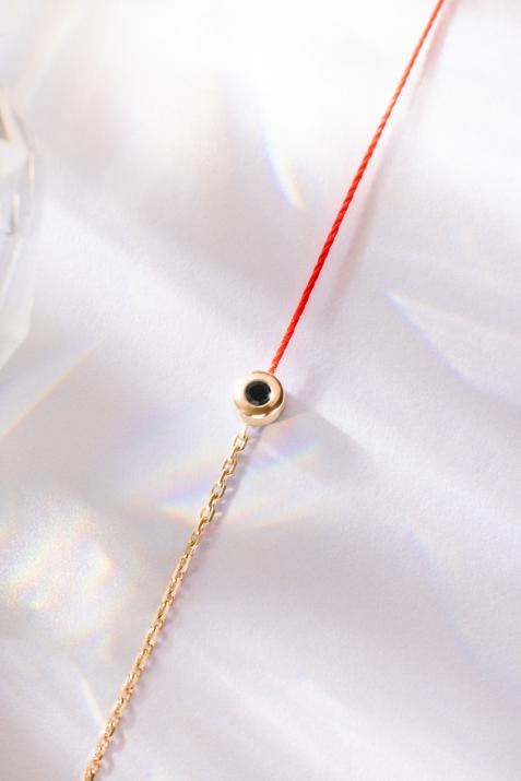 Mini Pure Diamant Noir Half-thread Half-chain Bracelet Rose Gold - Redline - 0++