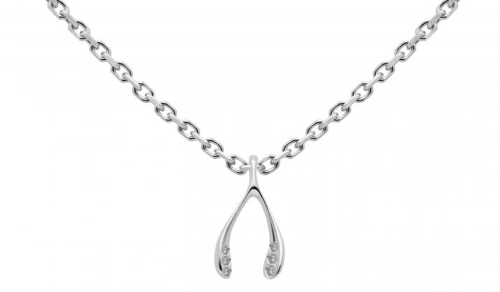 Chain Necklace Very Lucky Chicken White Gold RedLine Jewelry - Redline