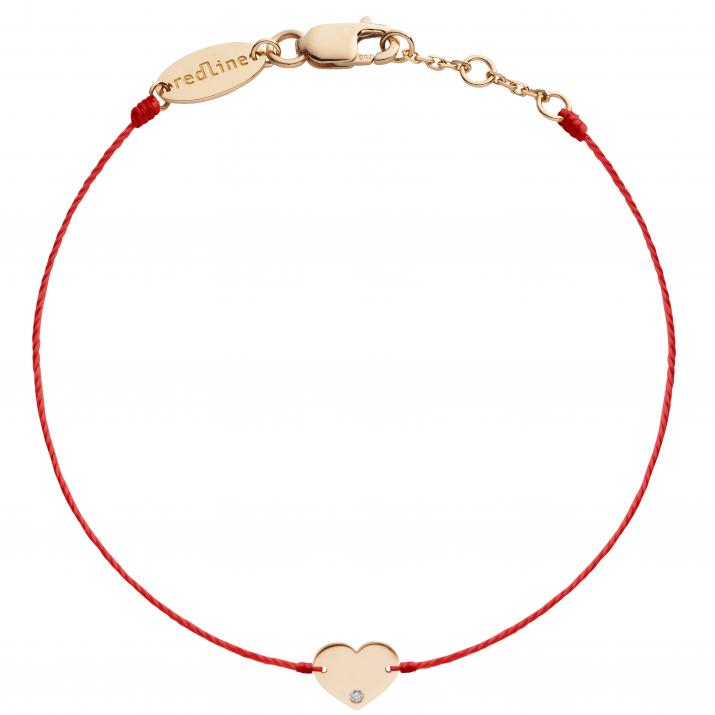 String Bracelet For Women with 0.01ct Round Diamond in Rose Gold Pavé Setting - Redline - 0++