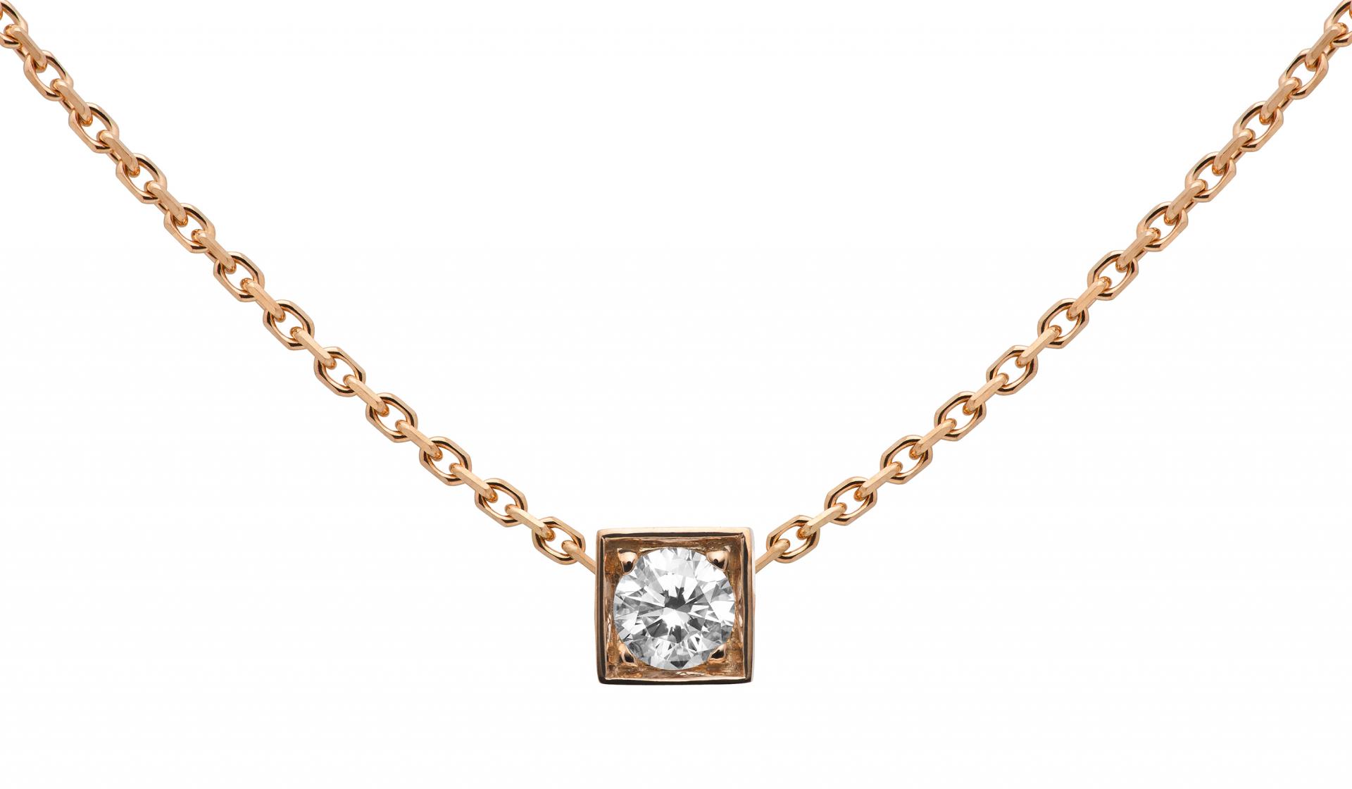 Redline Jewerly - Cube - Chain Necklace For Women with 0.10ct Round ...