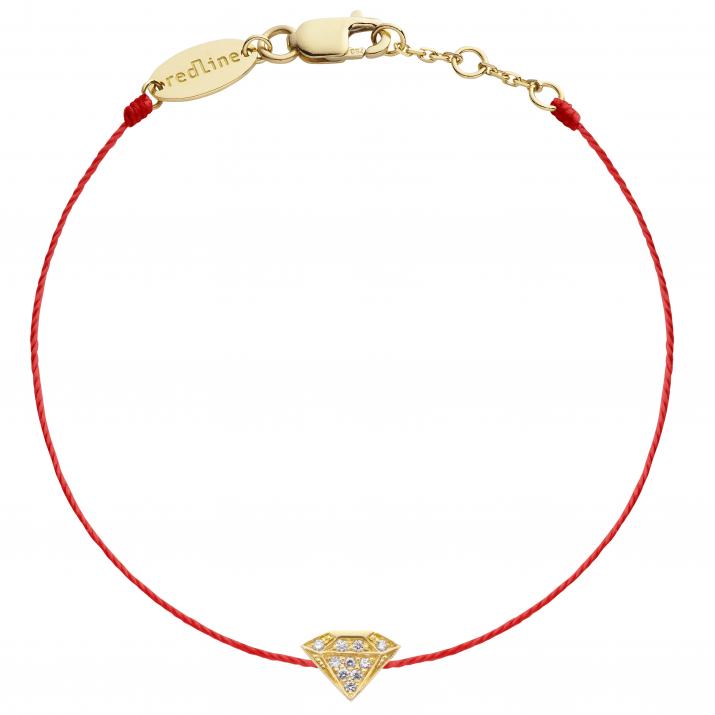 String Bracelet Diamond Yellow Gold RedLine Jewelry - Redline