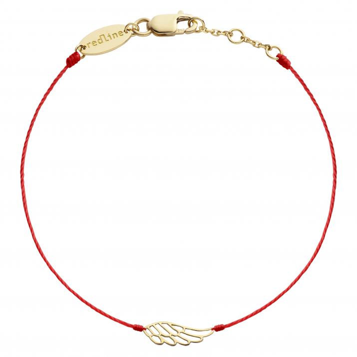 String Bracelet For Women with Wing in Yellow Gold - Redline