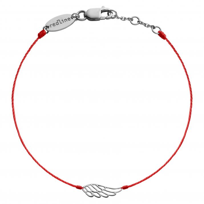 String Bracelet For Women with Wing in Black Gold - Redline