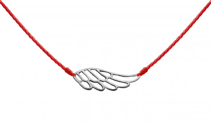 String Necklace For Women with Wing in Black Gold - Redline