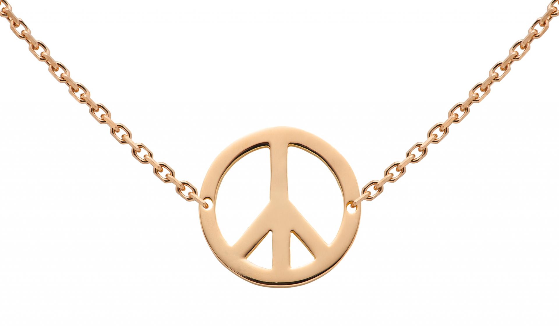 Redline Jewerly Peace Chain Necklace For Women In Rose Gold Redline