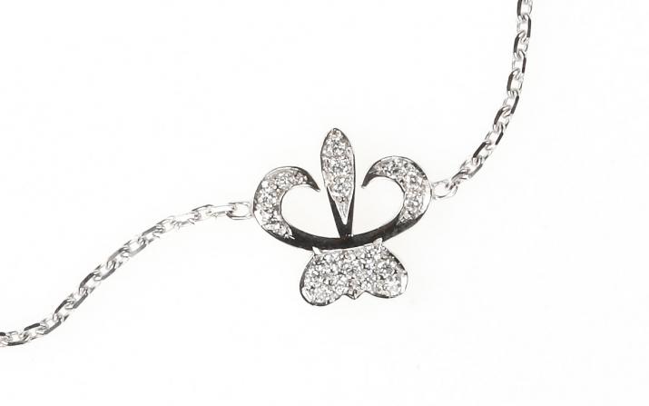 Chain Bracelet Lys White Gold RedLine Jewelry - Redline - 0++