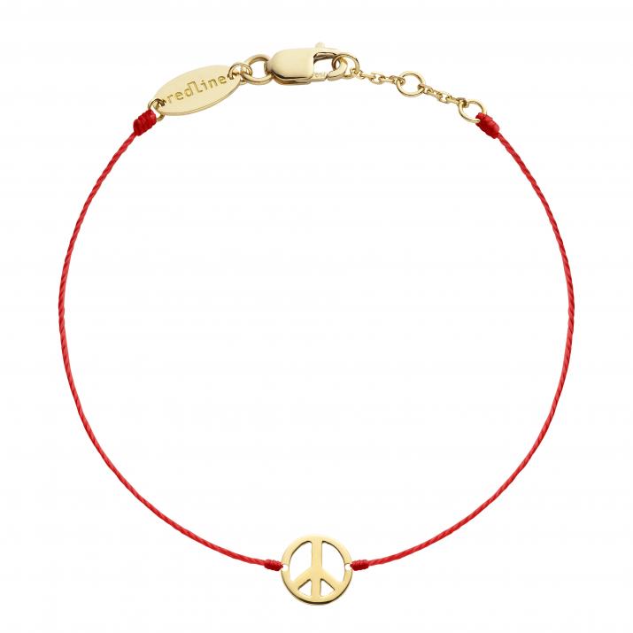 Bracelet Thread Peace & Love Yellow Gold - Redline - 0++