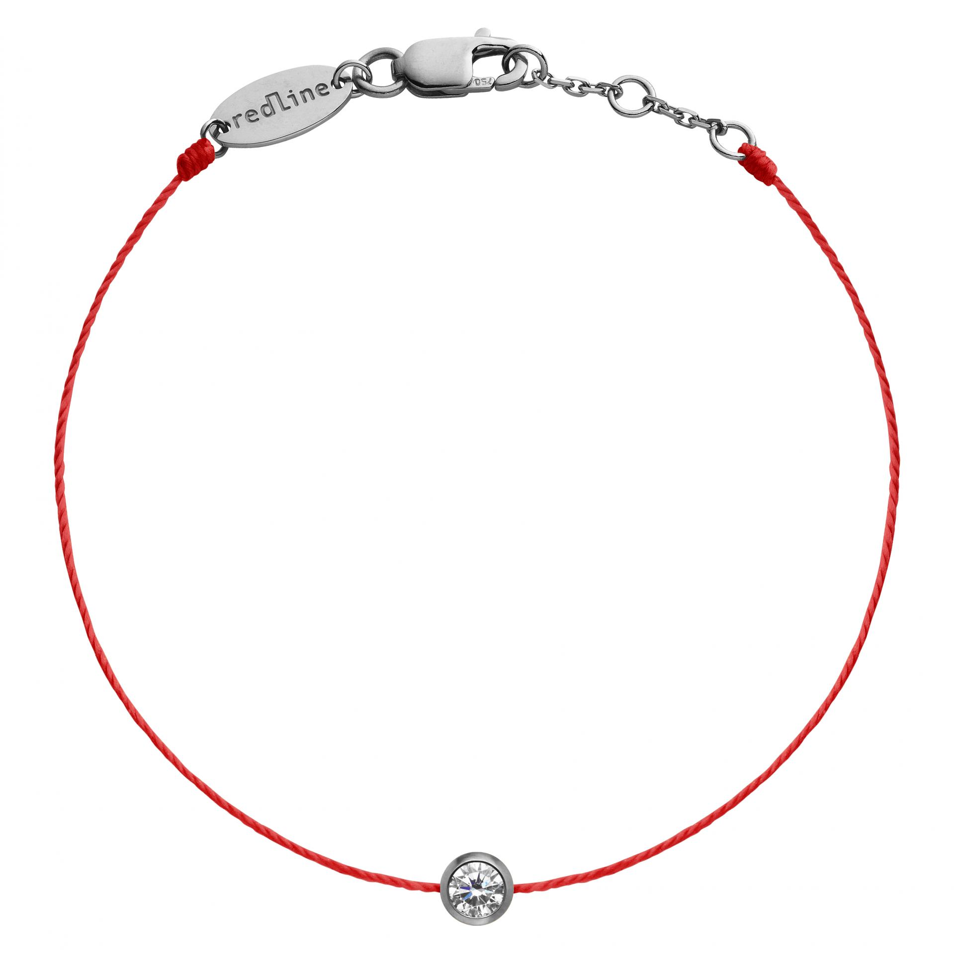 Redline PURE ブレスレット ROUGE Redline Jewerly - Pure - String Bracelet For Women with 0.10ct