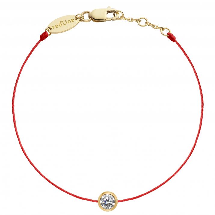 Bracelet fil avec diamant 0.20 carat serti clos or jaune - Redline - 0++