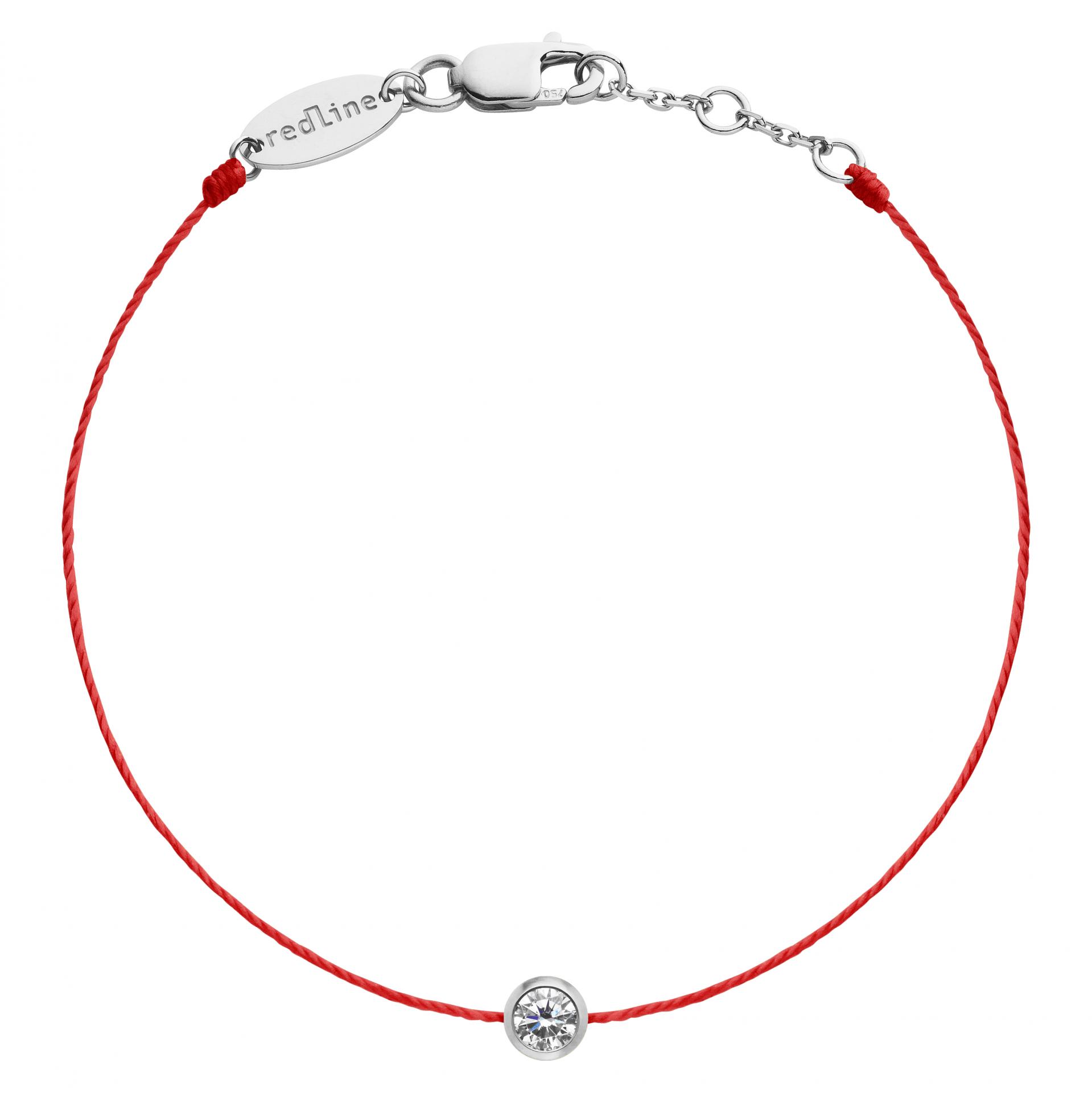 Redline Jewerly - Pure - String Bracelet For Men with 0.10ct Round