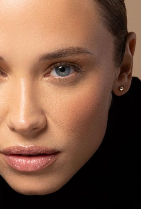 Boucles d'oreilles avec diamant 0.20 carat en serti clos or rose - Redline - 0++