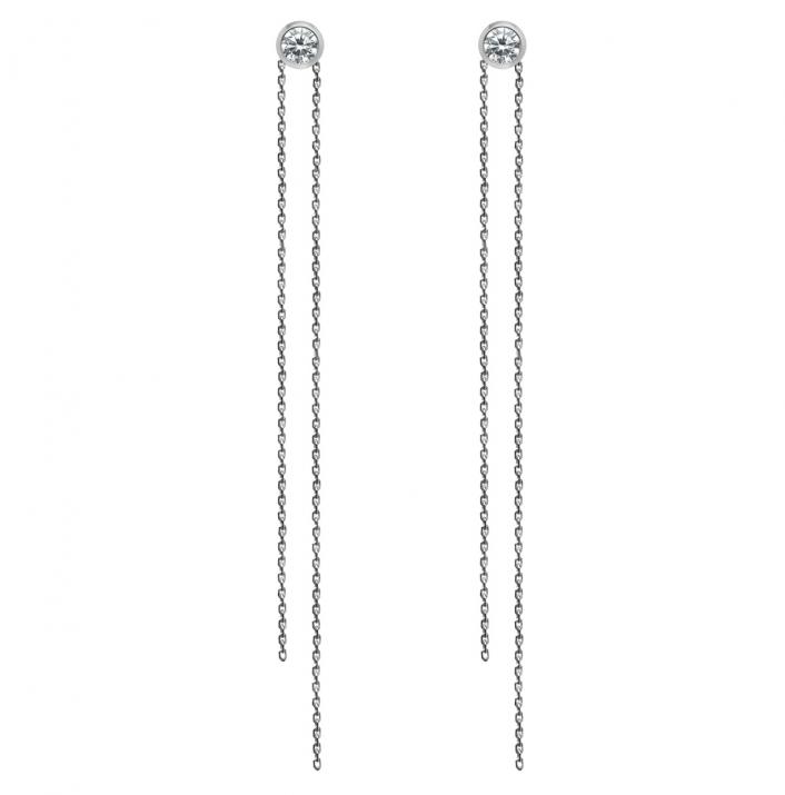 Pure Pendante earring White gold chain - Redline