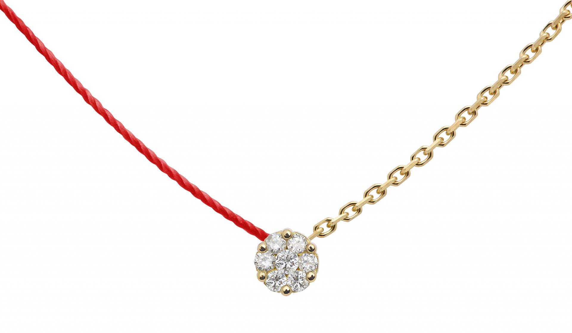 String-Chain Necklace with 0.05ct Round 