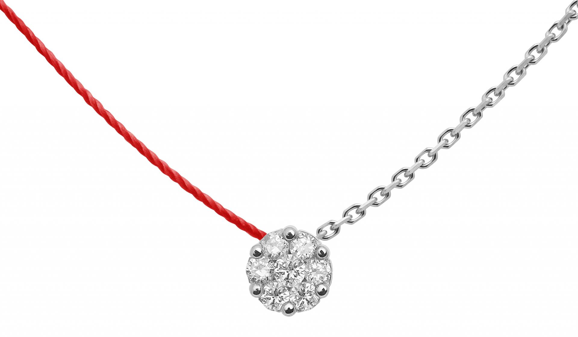 Redline Jewerly So Illusion String Chain Necklace with 0.10ct