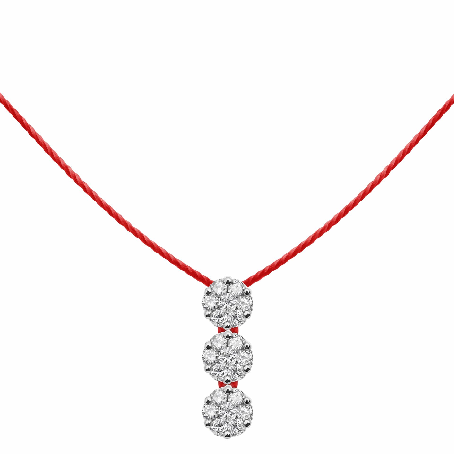 Diamond solitaire string best sale necklace