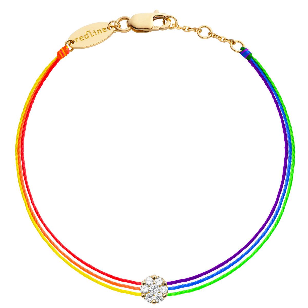 Redline jewelry - 6-thread bracelet with 0.10 carat diamonds in