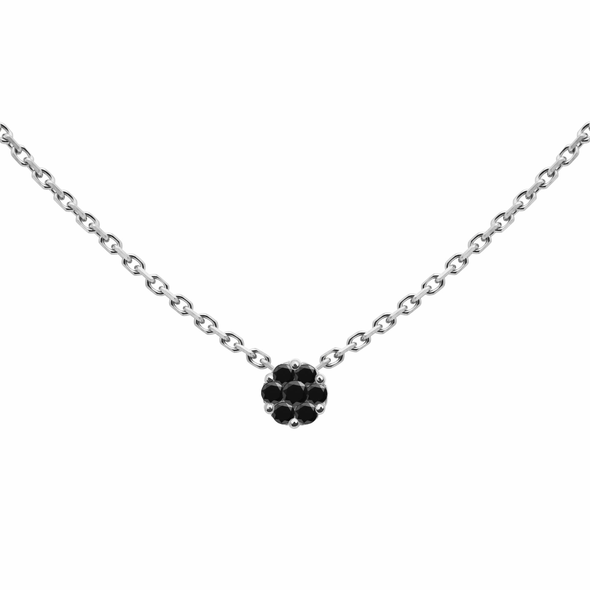 Womens black top diamond necklace