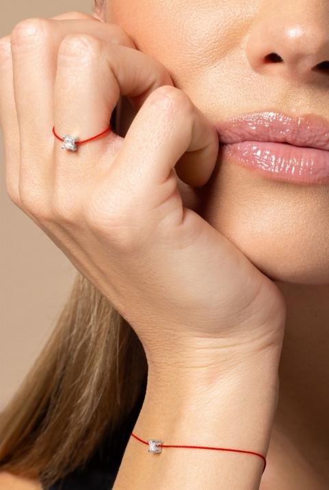 So Princesse Bracelet Thread White Gold - Redline - 0++