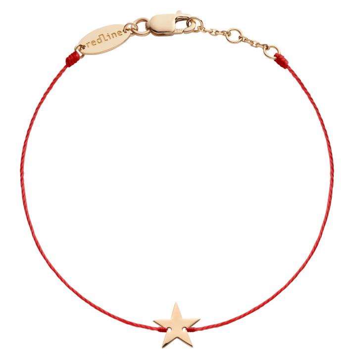 String Bracelet For Women with Star in Rose Gold  - Redline