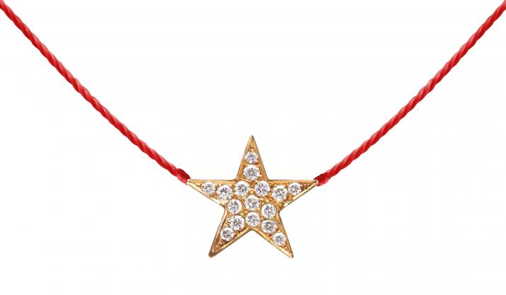 String Necklace Stella Pavé Rose Gold RedLine Jewelry - Redline