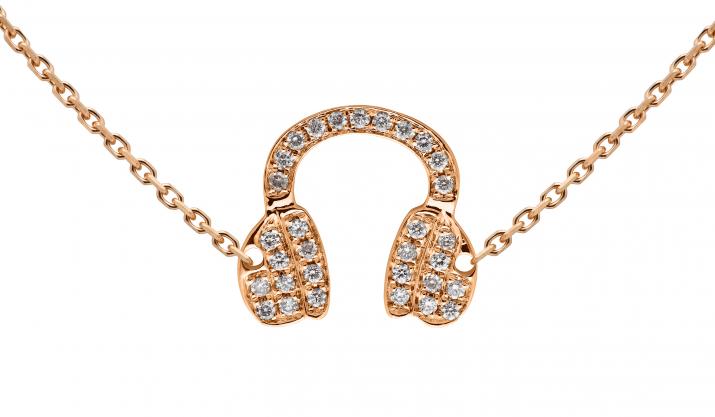 Chain Necklace Mr Dj Pavé Rose Gold RedLine Jewelry - Redline