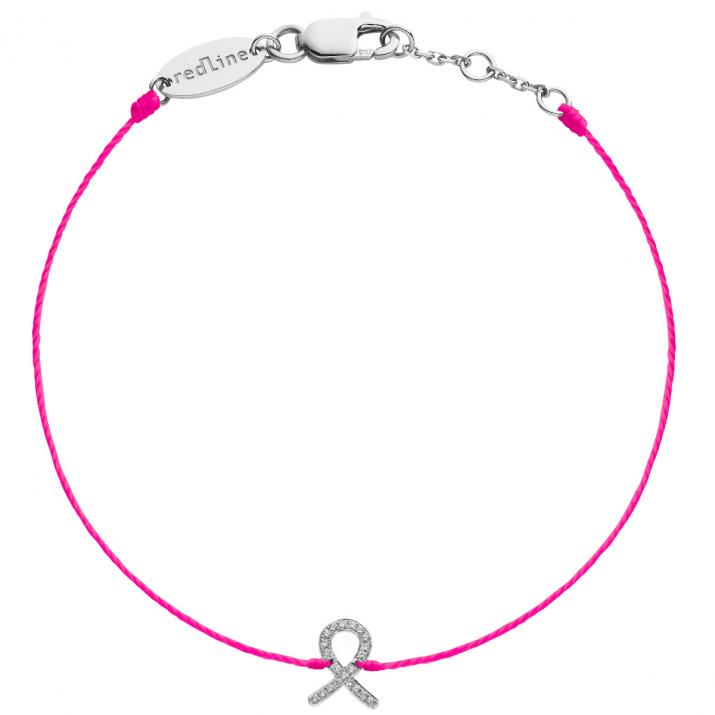 Pink Lovelink Pavé Bracelet Thread White Gold - Redline