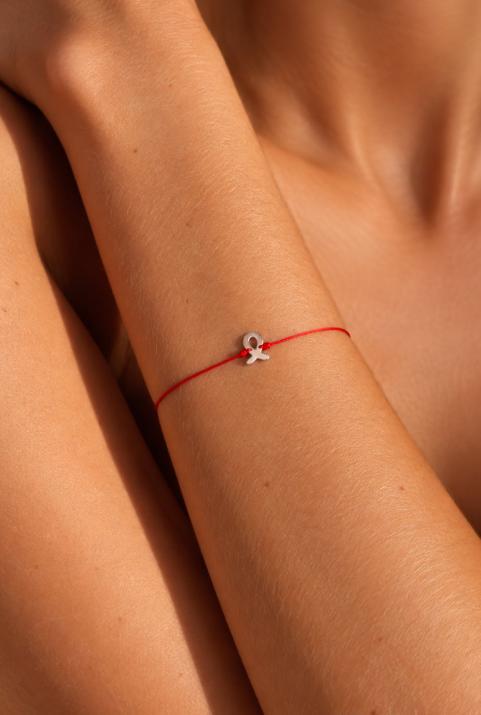 Pink Lovelink Silver Bracelet Thread White Gold - Redline - 0++