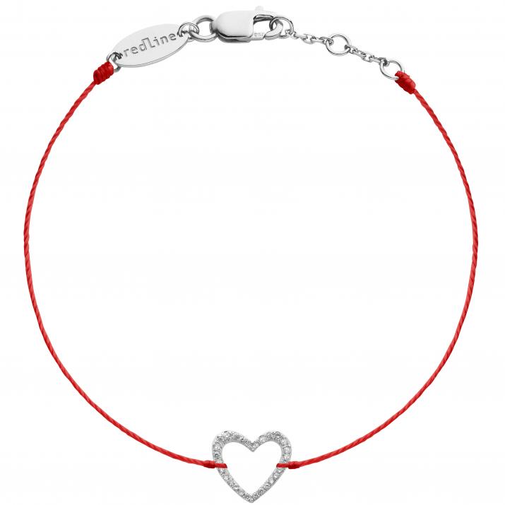 String Bracelet Love Pavé White Gold RedLine Jewelry - Redline - 0++