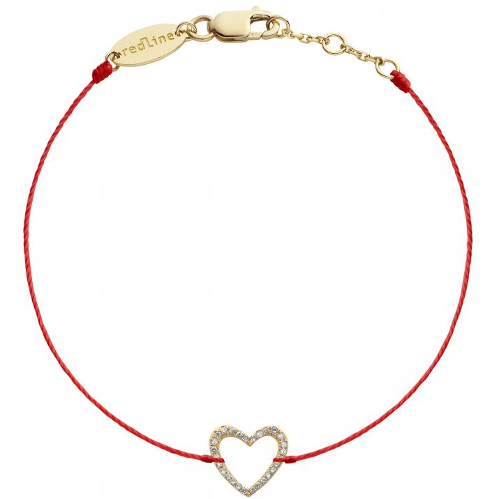 String Bracelet Love Pavé Yellow Gold RedLine Jewelry - Redline - 0++