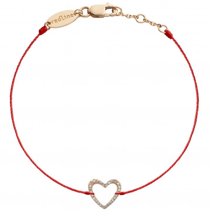 String Bracelet Love Pavé Black Gold RedLine Jewelry - Redline - 0++