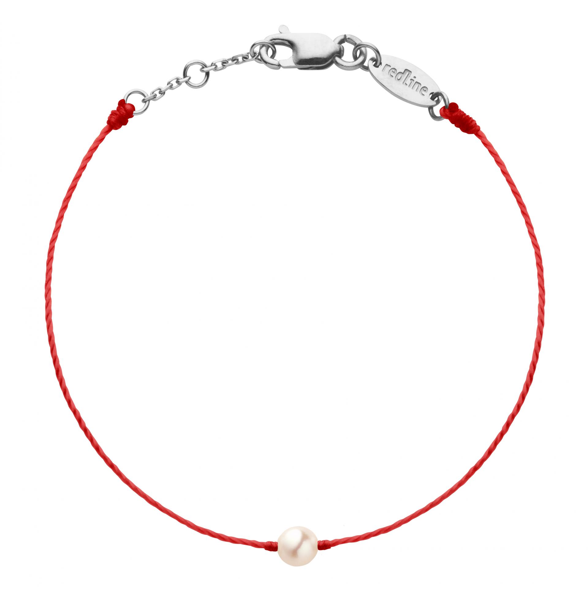 Redline Jewerly Bebe Queen String Bracelet For Children With A Cultured Pearl In White Gold Redline Redline Jewerly Bebe Queen String Bracelet For Children With A Cultured Pearl In White Gold Redline
