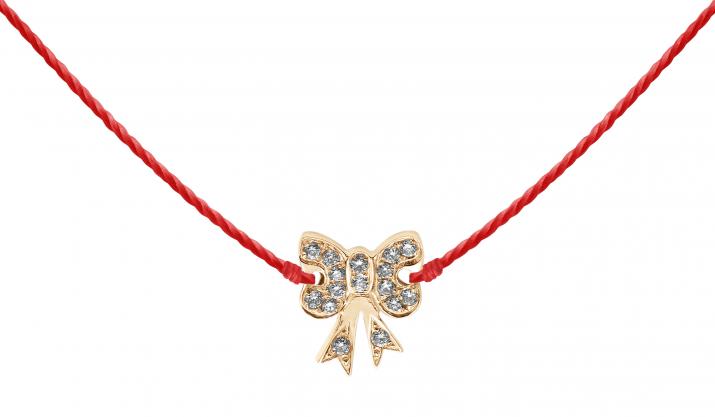 String Necklace Petit Noeud Noeud Rose Gold RedLine Jewelry - Redline