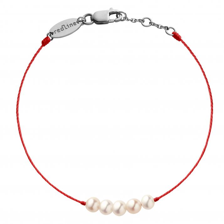 String Bracelet For Women with Pearls in Black Gold  - Redline - 0++