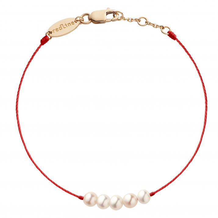 String Bracelet For Women with Pearls in Rose Gold  - Redline - 0++